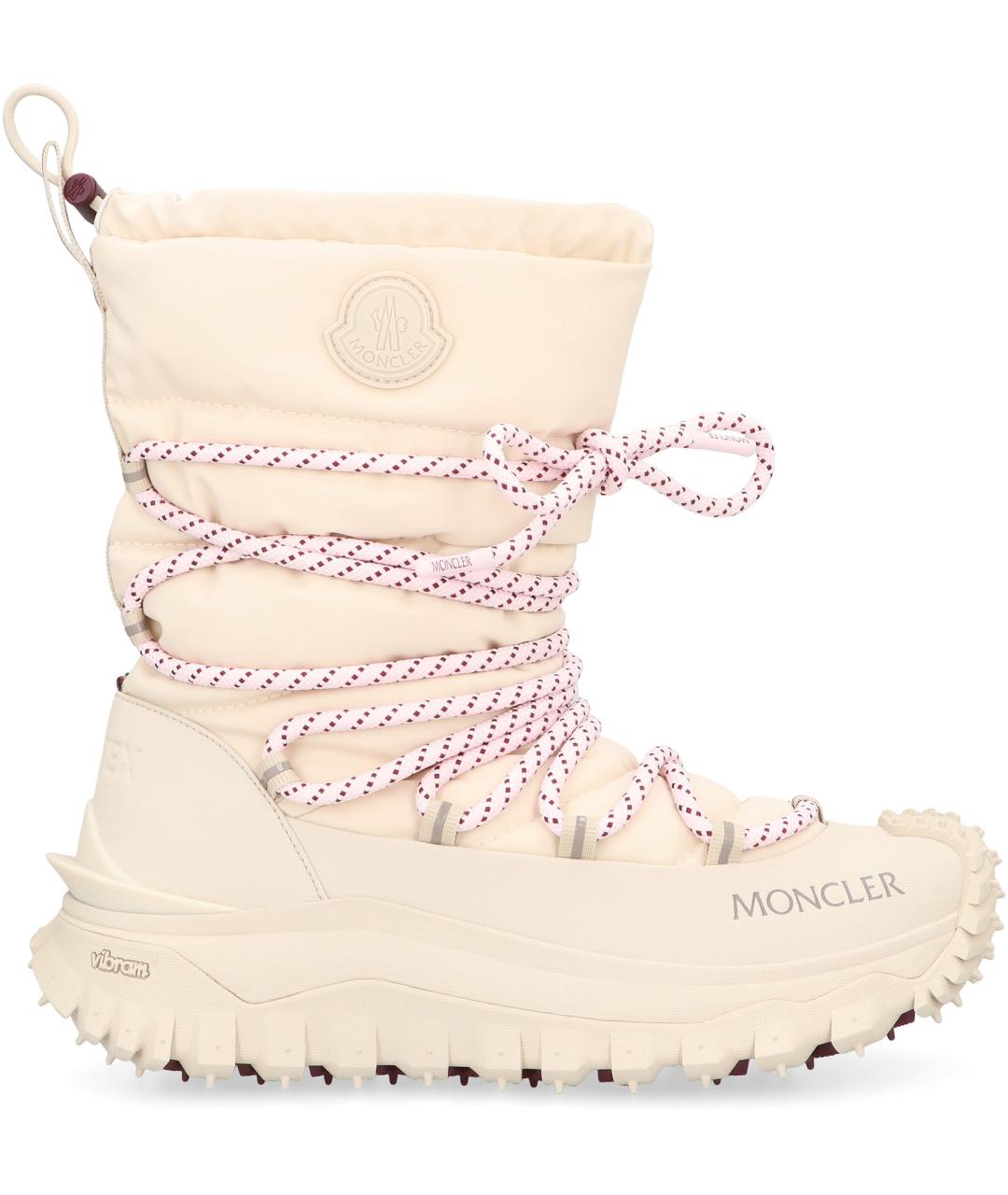 MONCLER Бежевые синтетические ботинки, фото 2