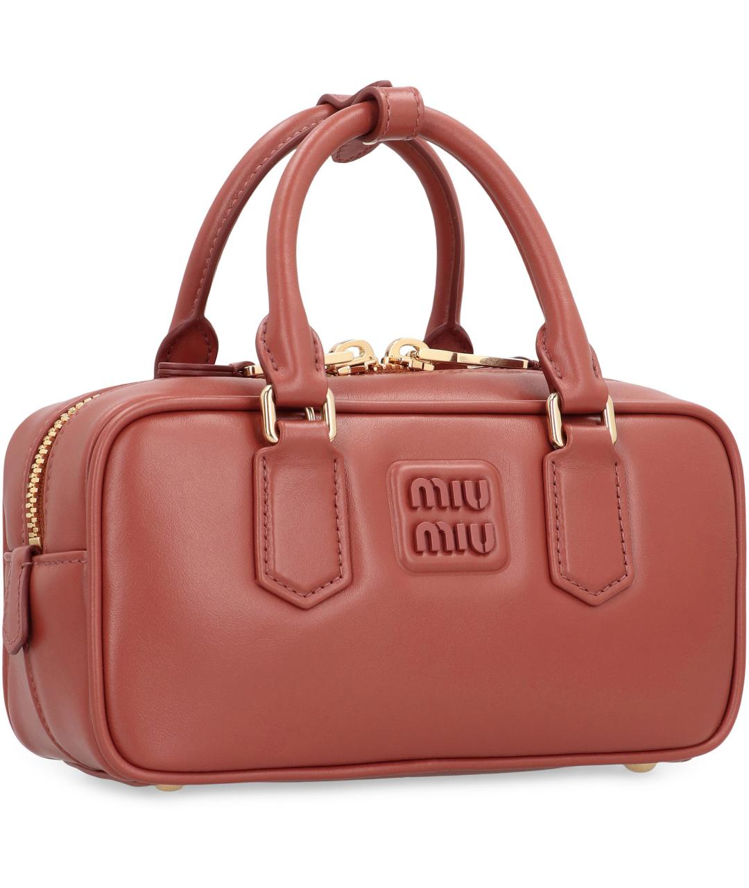 MIU MIU Кожаная сумка с короткими ручками, фото 3