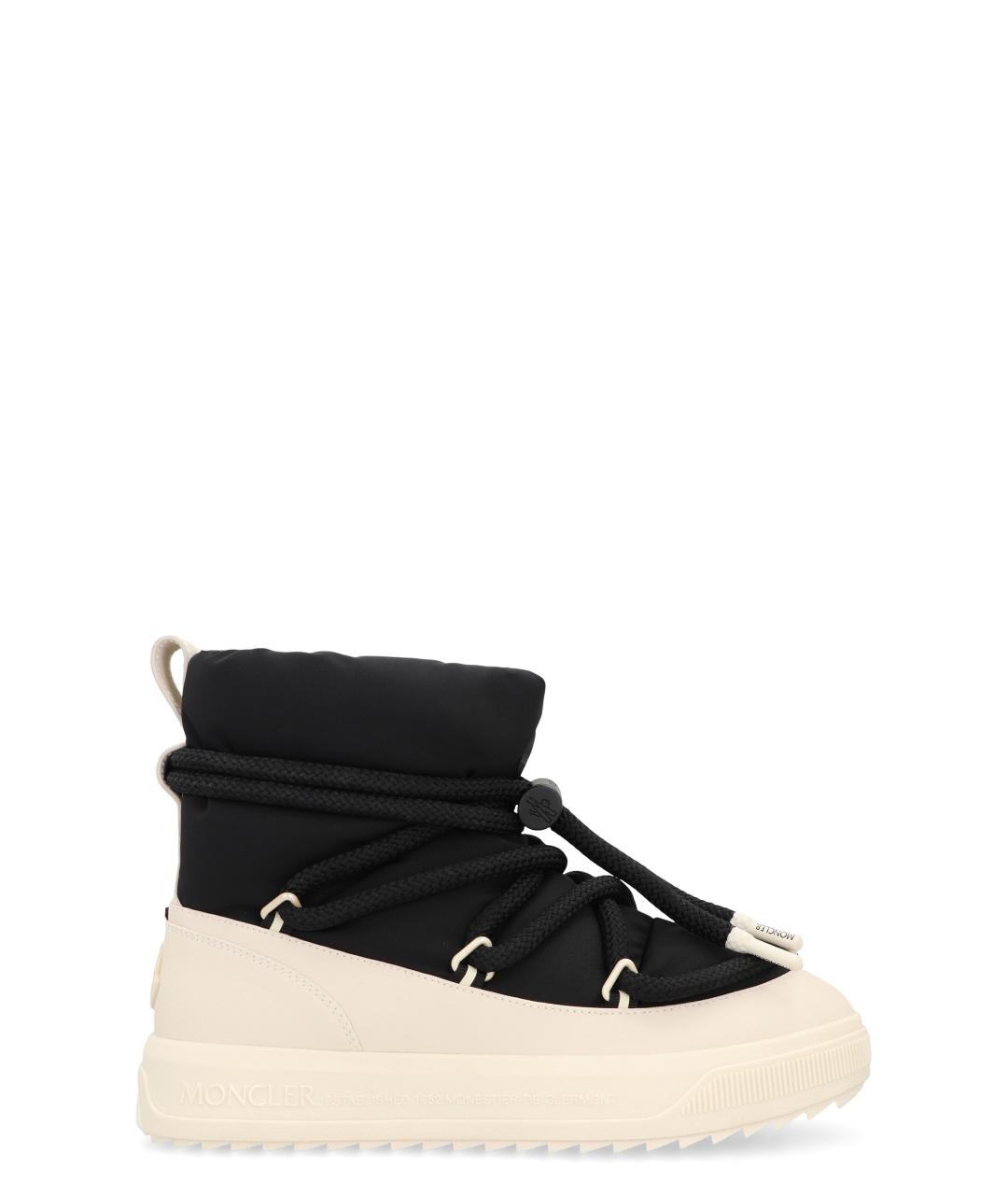 MONCLER Черные синтетические ботинки, фото 1