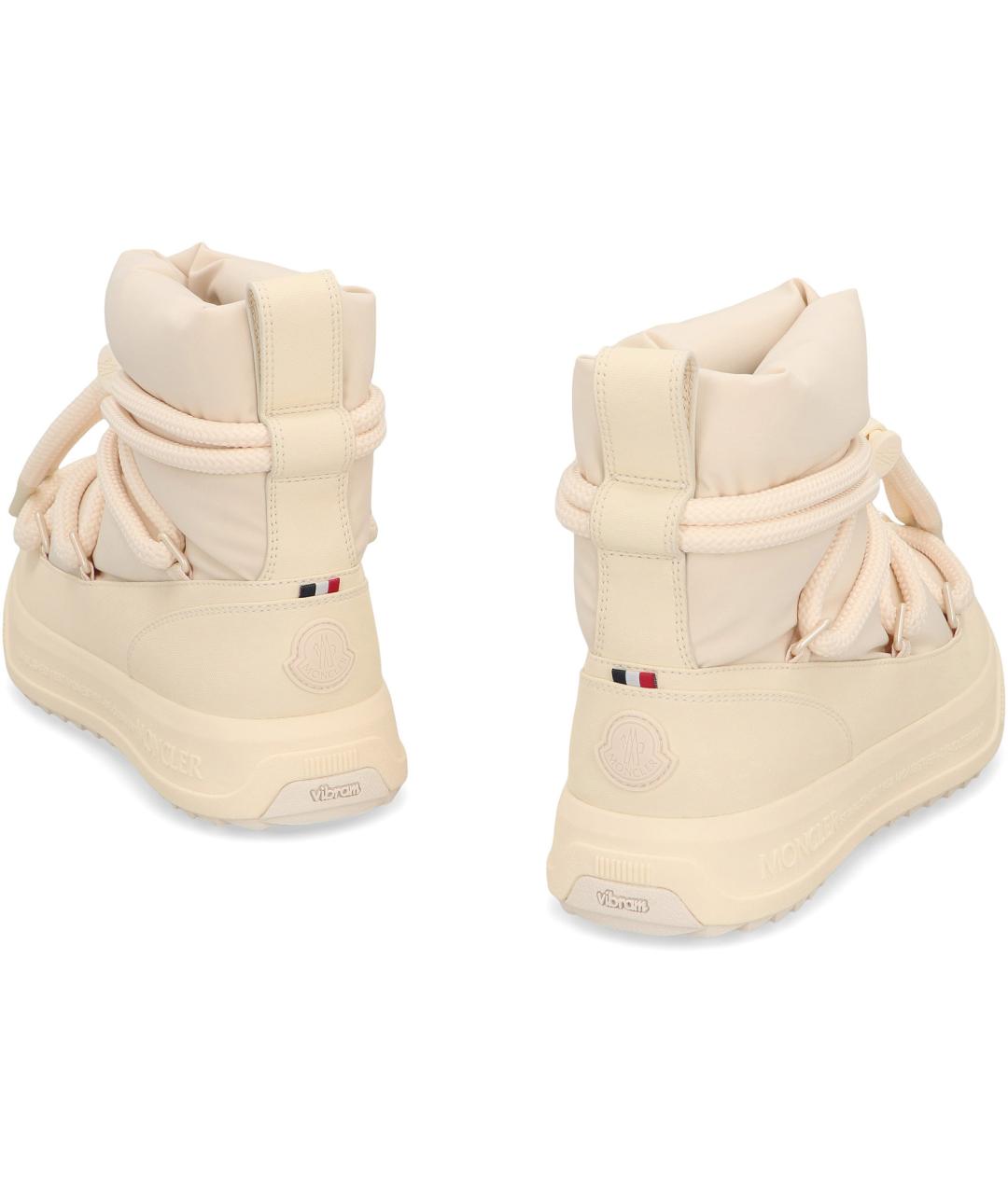 MONCLER Бежевые синтетические ботинки, фото 4