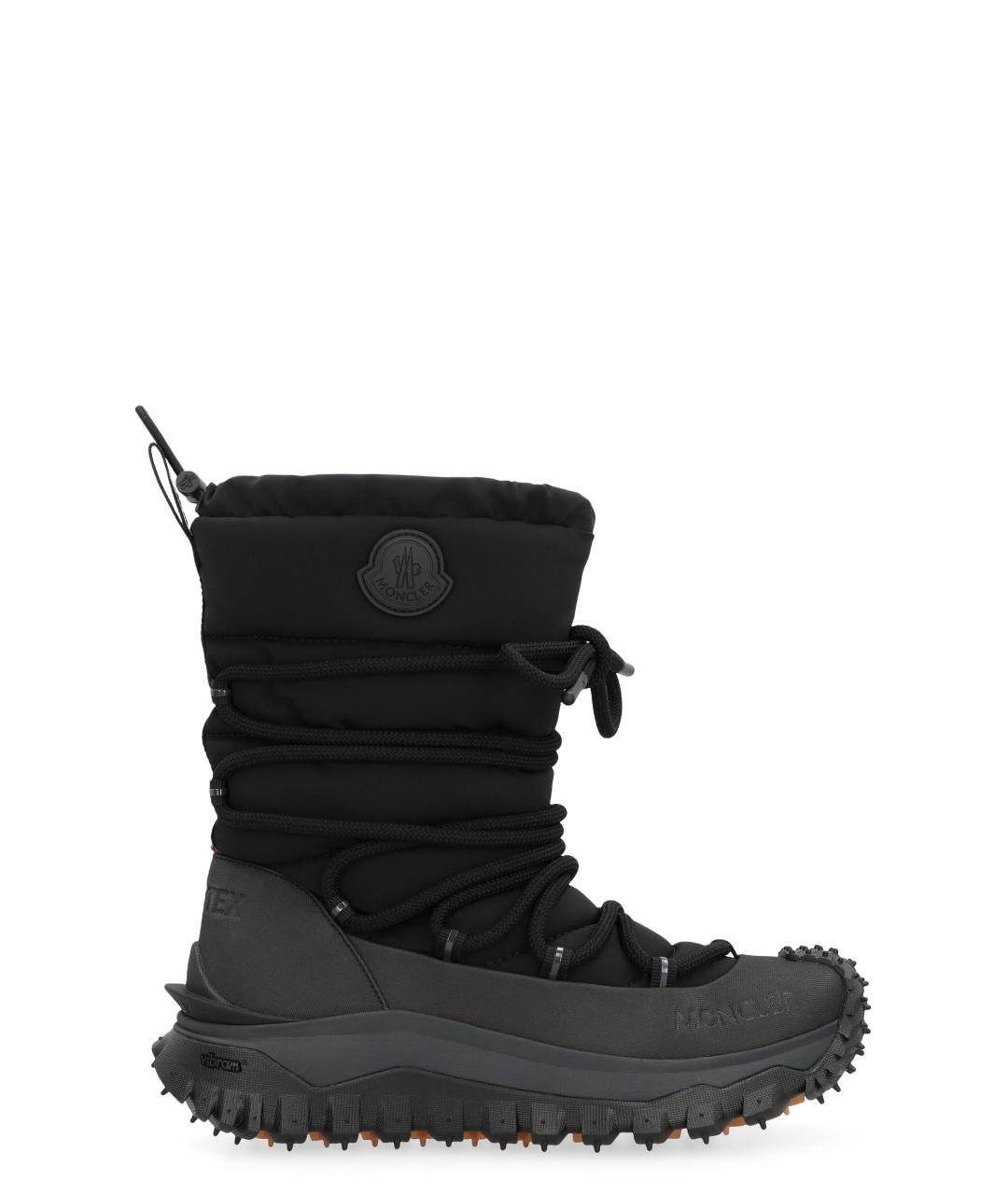 MONCLER Черные синтетические ботинки, фото 1