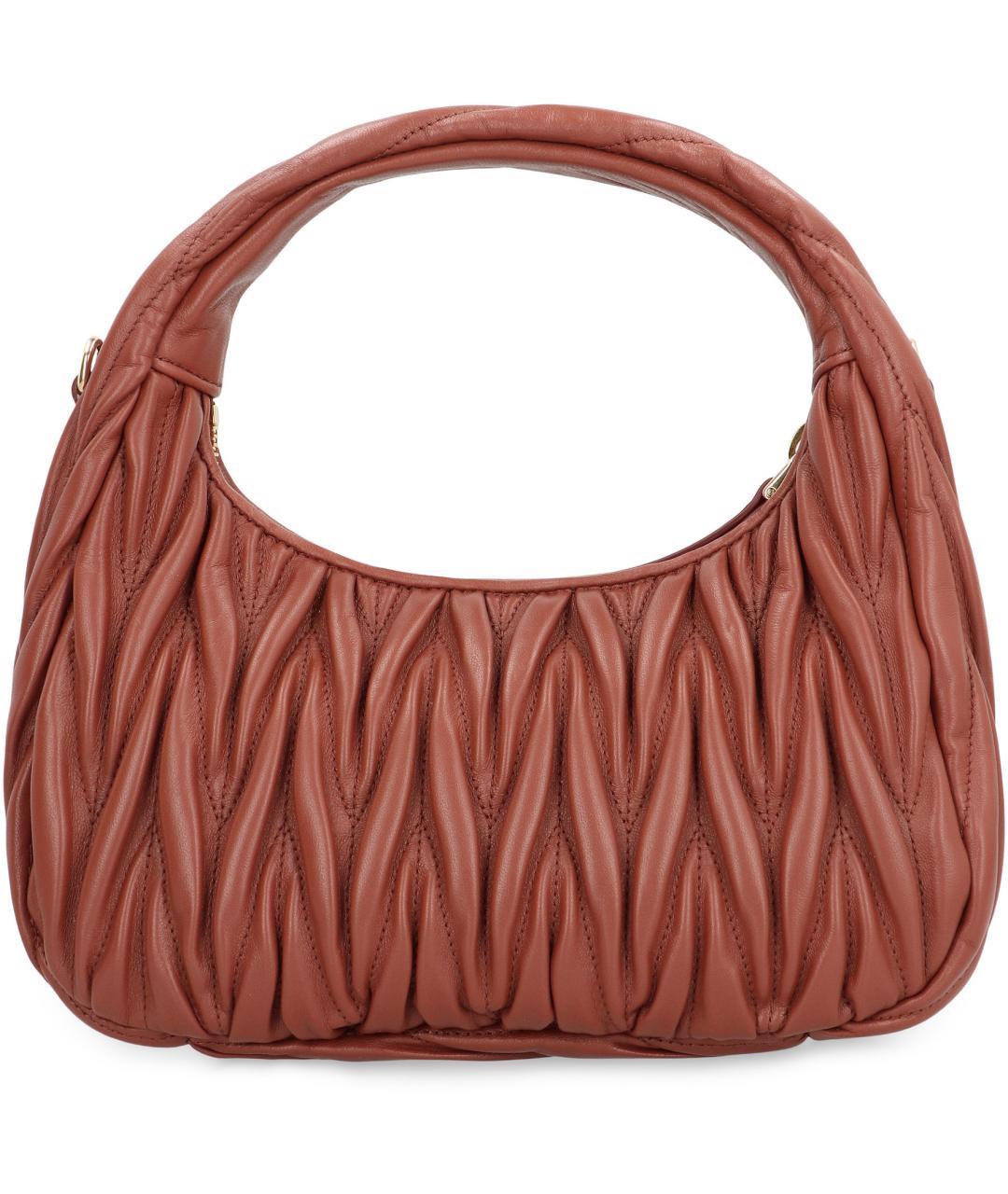 MIU MIU Кожаная сумка с короткими ручками, фото 4