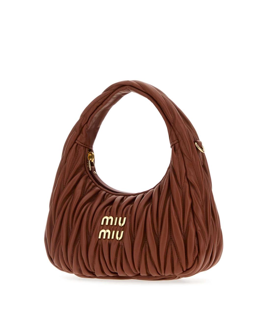 MIU MIU Кожаная сумка с короткими ручками, фото 2