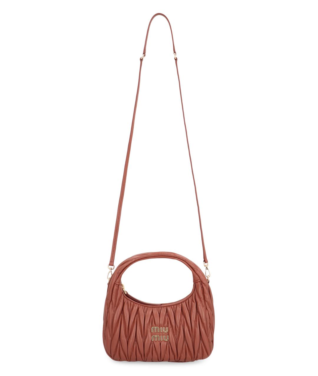 MIU MIU Кожаная сумка с короткими ручками, фото 5
