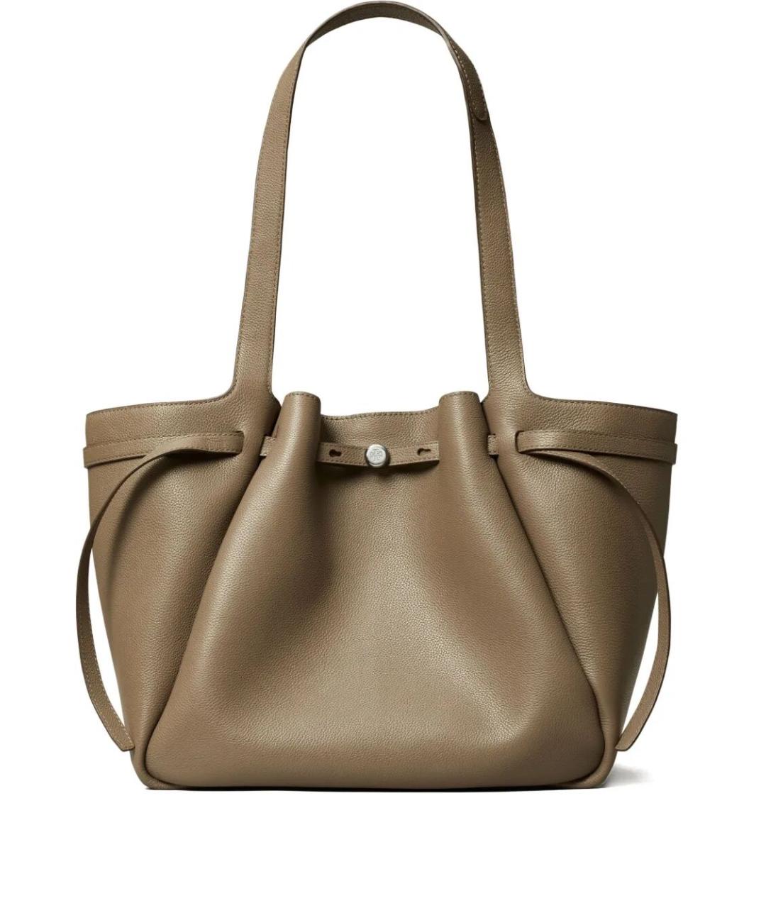 TORY BURCH Серая бархатная сумка тоут, фото 1