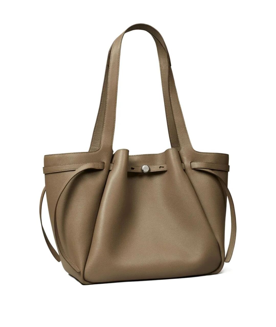 TORY BURCH Серая бархатная сумка тоут, фото 4