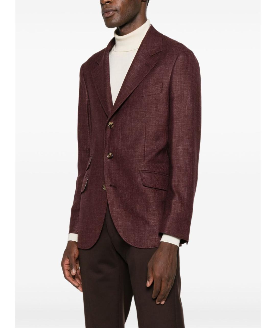 BRUNELLO CUCINELLI Бордовый пиджак, фото 5