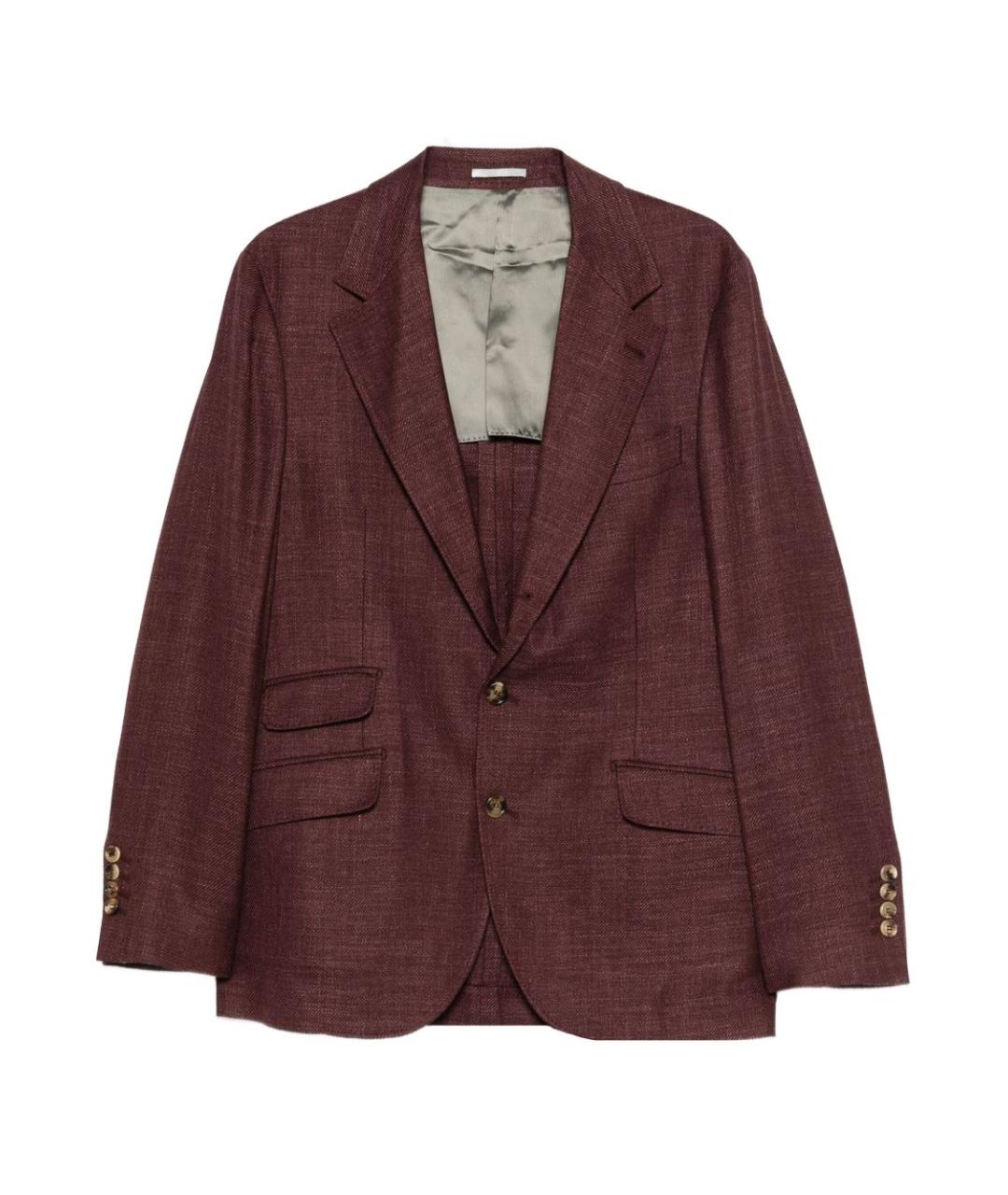 BRUNELLO CUCINELLI Бордовый пиджак, фото 1