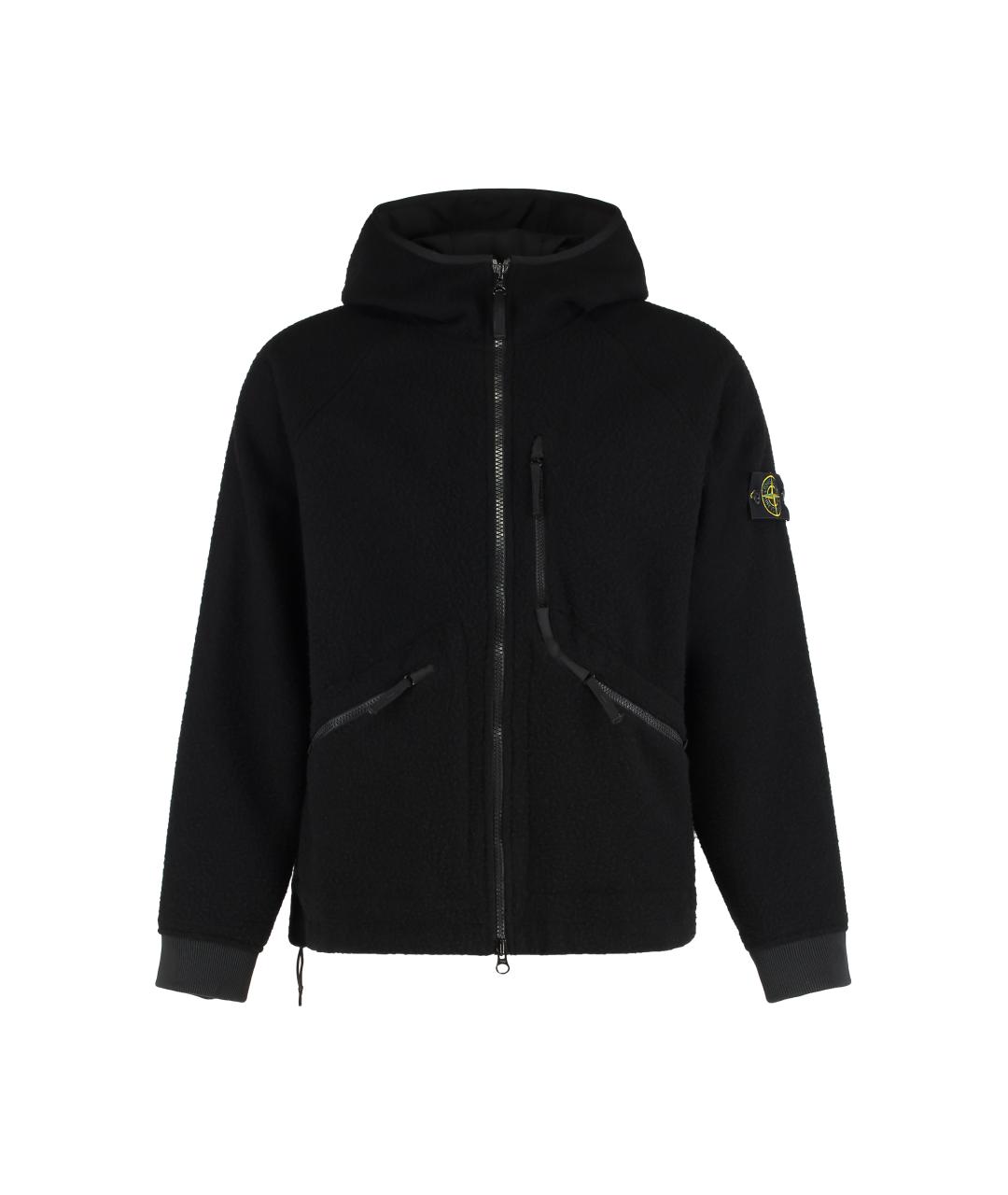 STONE ISLAND Черная полиэстеровая куртка, фото 1