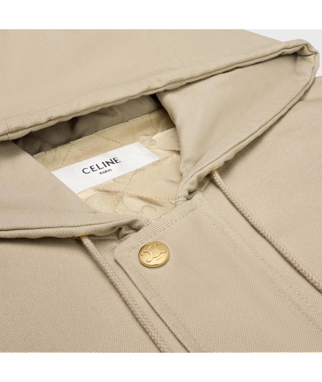 CELINE Бежевая хлопковая куртка, фото 3