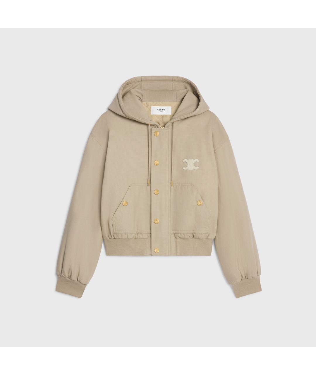 CELINE Бежевая хлопковая куртка, фото 5