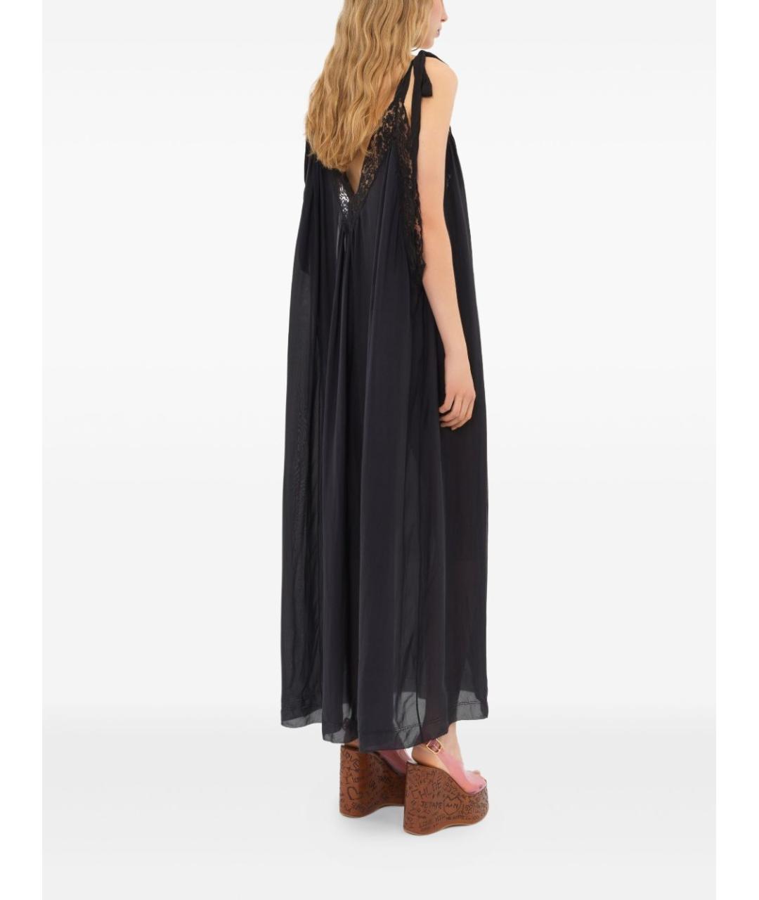 CHLOE Черное шелковое повседневное платье, фото 4