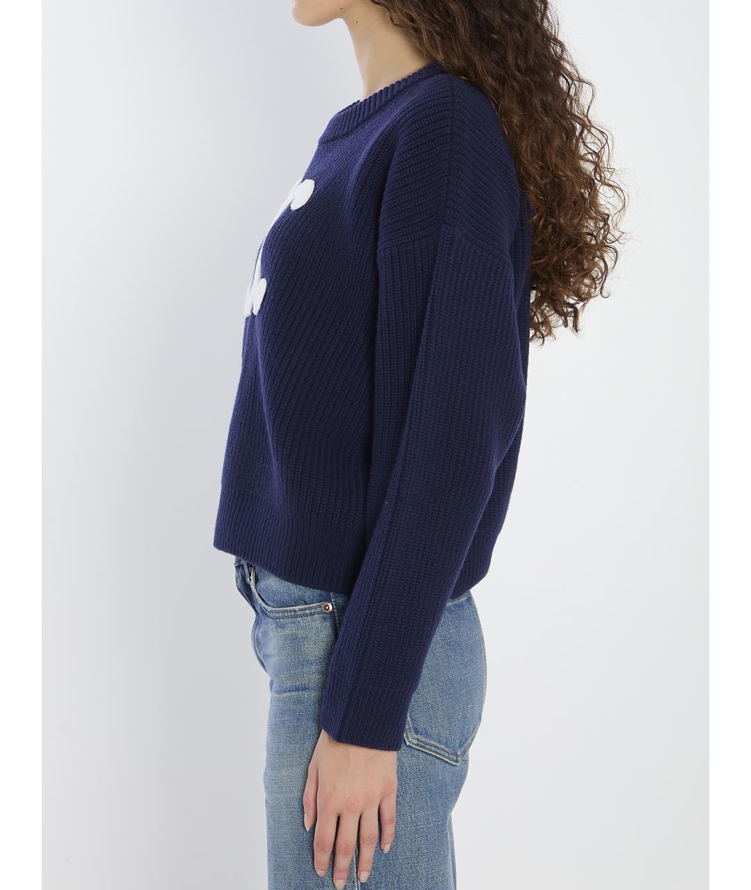 CELINE Синий шерстяной джемпер / свитер, фото 4