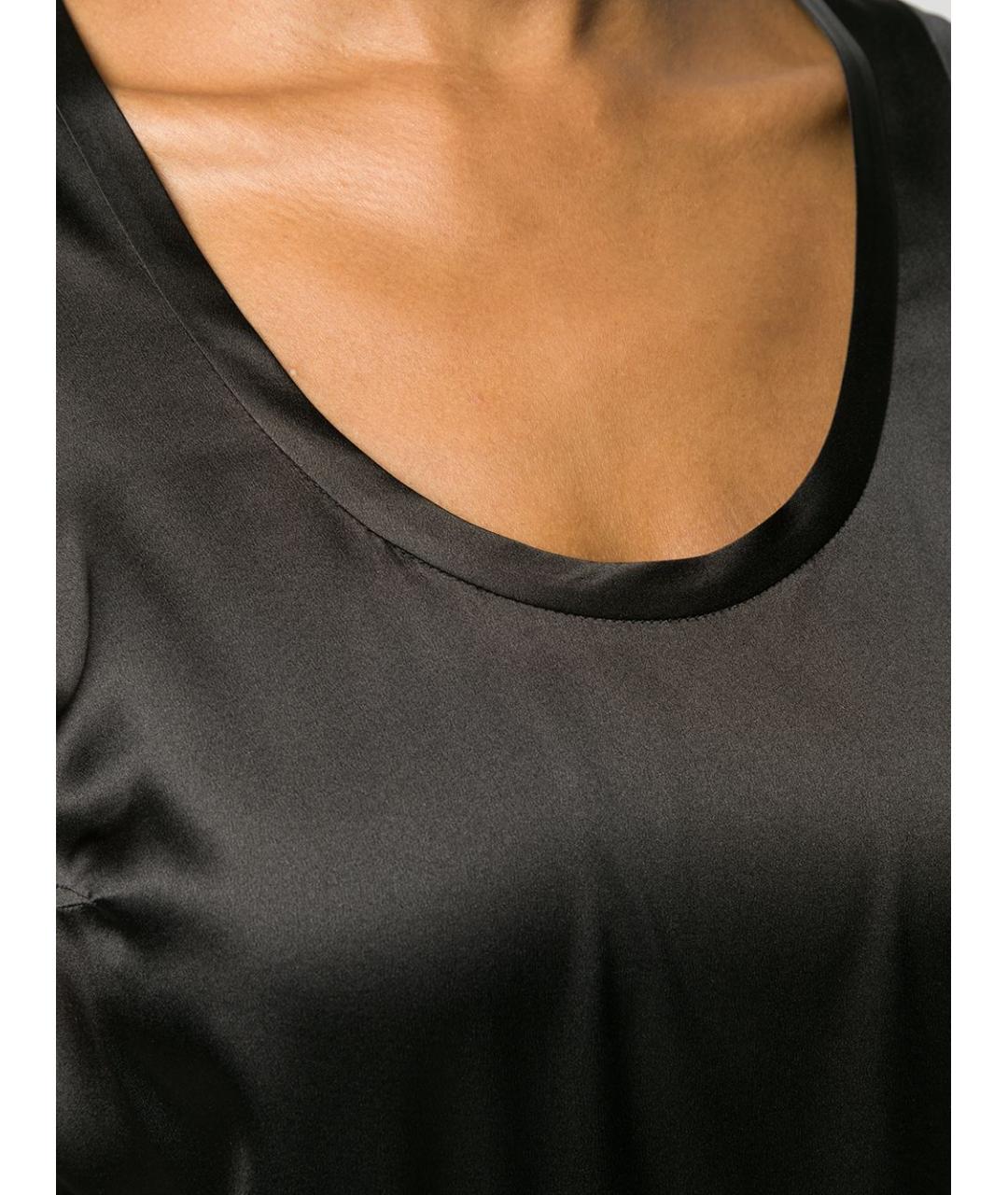 BRUNELLO CUCINELLI Черная шелковая майка, фото 2