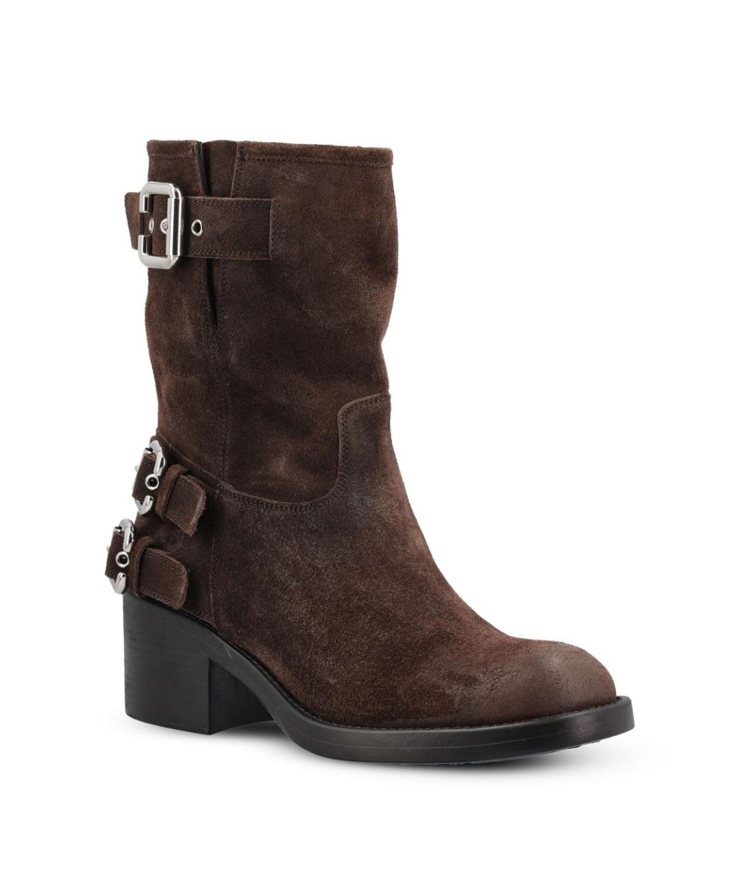 CHLOE Коричневые кожаные ботинки, фото 3