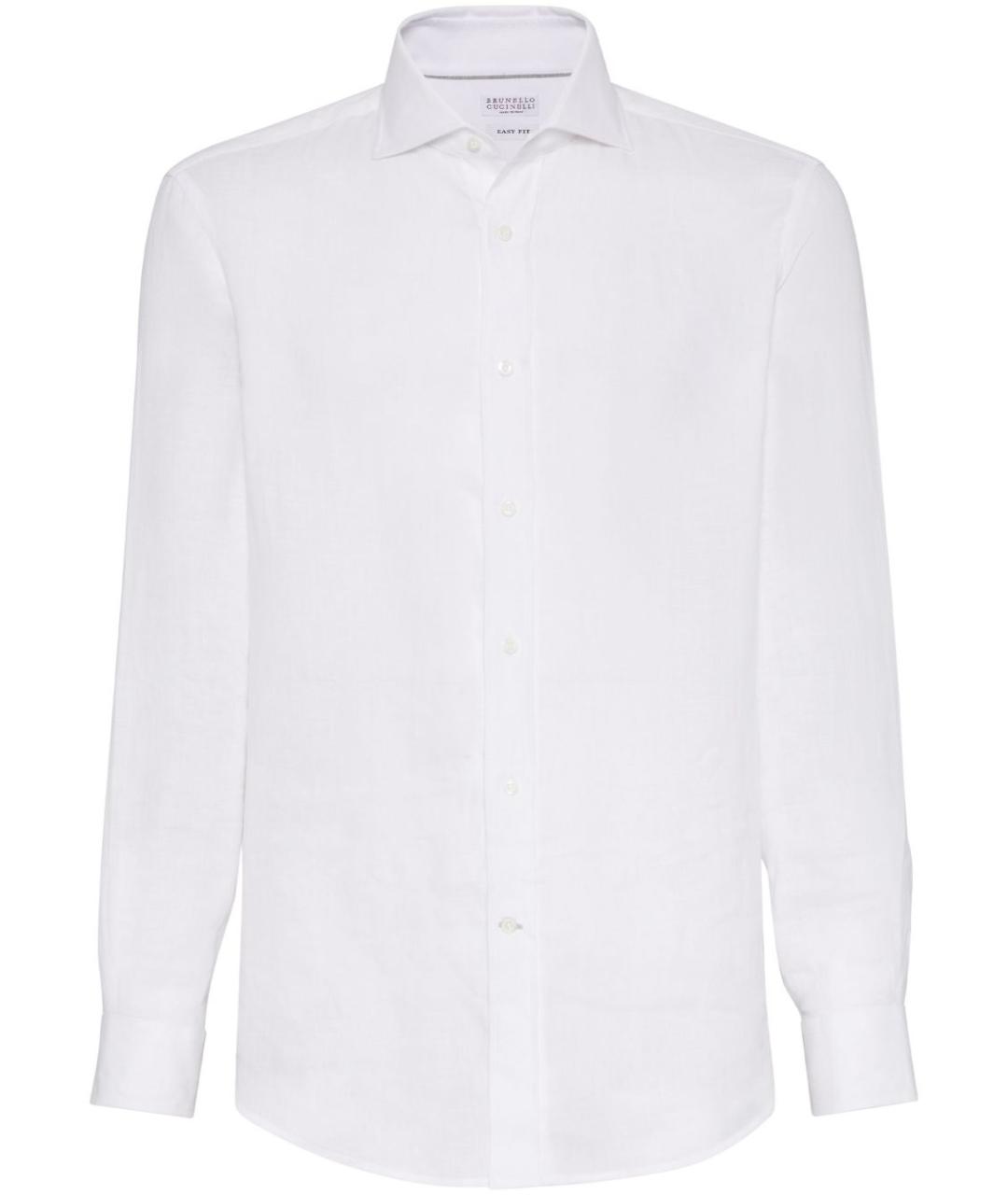 BRUNELLO CUCINELLI Белая льняная кэжуал рубашка, фото 1
