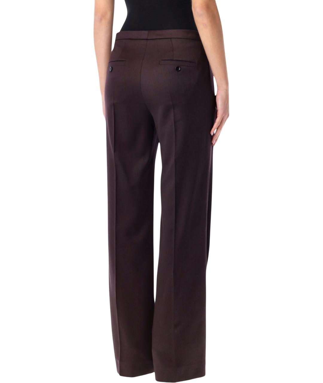 MAGDA BUTRYM Бордовые шерстяные прямые брюки, фото 3