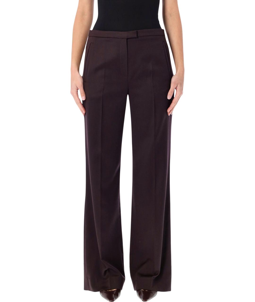 MAGDA BUTRYM Бордовые шерстяные прямые брюки, фото 2