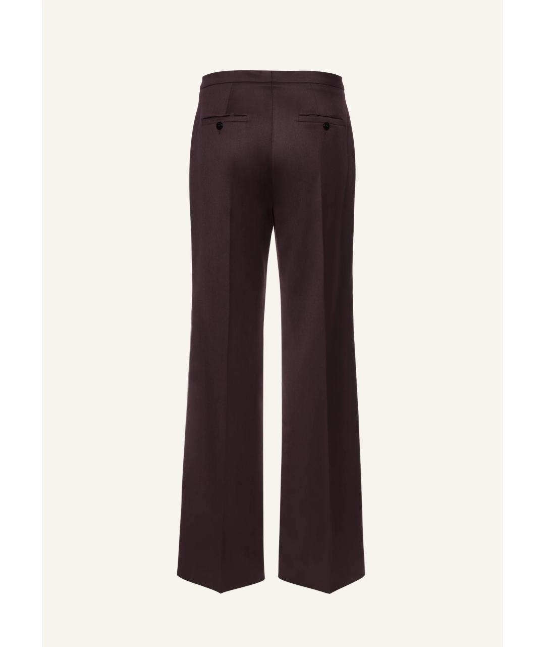 MAGDA BUTRYM Бордовые шерстяные прямые брюки, фото 5