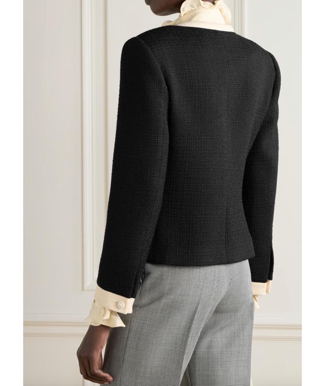 VALENTINO Черный шерстяной жакет/пиджак, фото 6