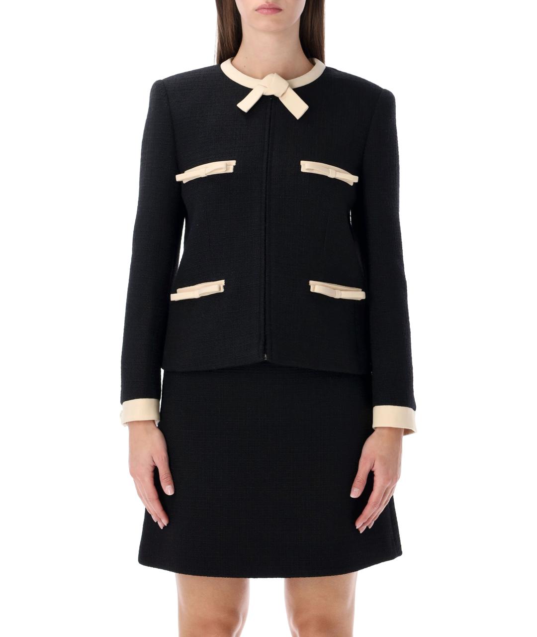 VALENTINO Черный шерстяной жакет/пиджак, фото 2