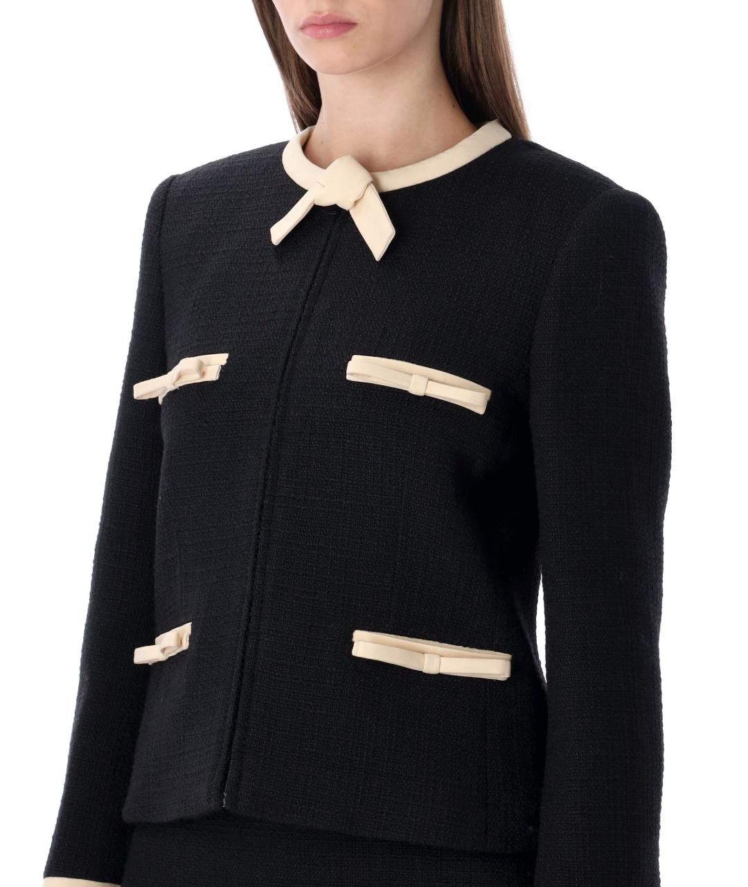 VALENTINO Черный шерстяной жакет/пиджак, фото 4
