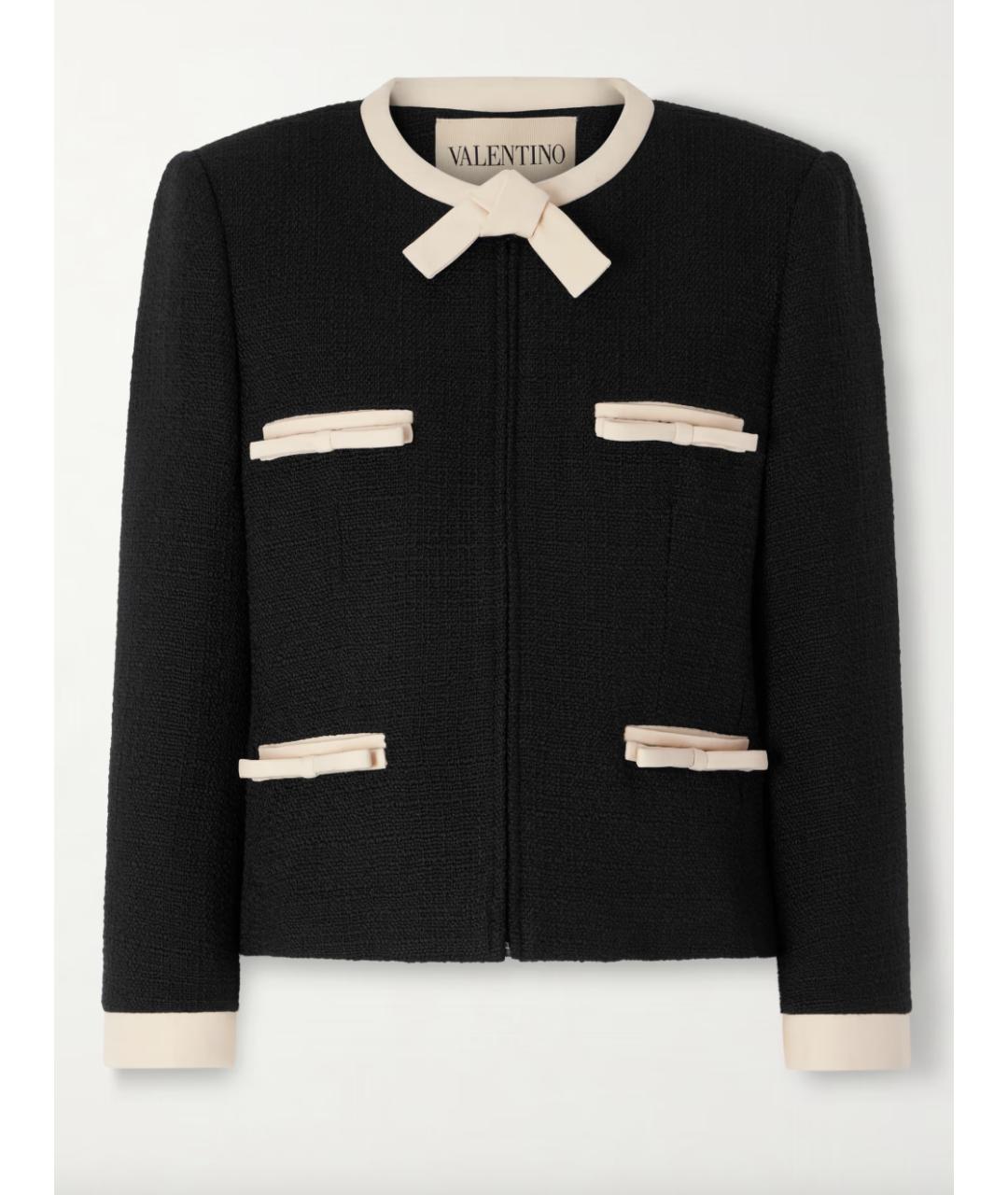 VALENTINO Черный шерстяной жакет/пиджак, фото 8