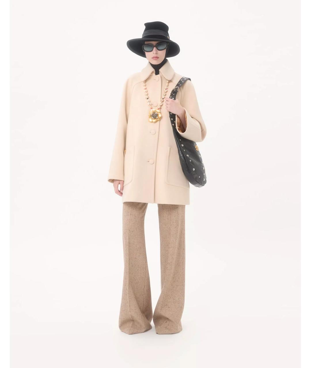 VALENTINO Бежевое шерстяное пальто, фото 8