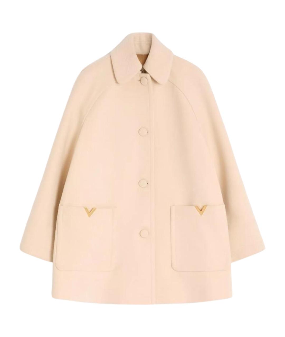 VALENTINO Бежевое шерстяное пальто, фото 1