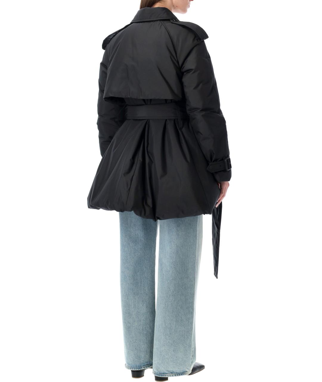 BURBERRY Черное полиэстеровое пальто, фото 3