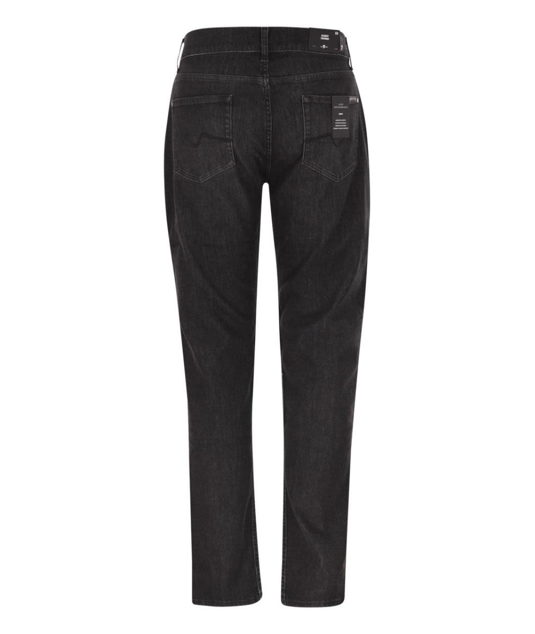7 FOR ALL MANKIND Черные хлопковые джинсы скинни, фото 2