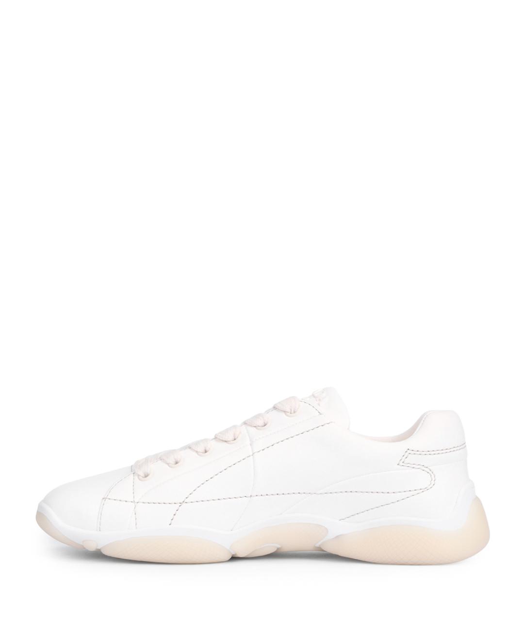 PRADA Белые кожаные кроссовки, фото 3