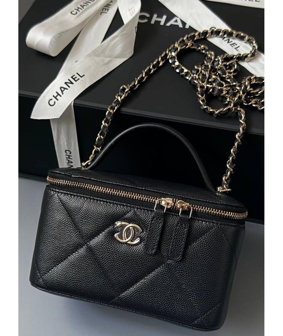 CHANEL Черная кожаная сумка через плечо, фото 2