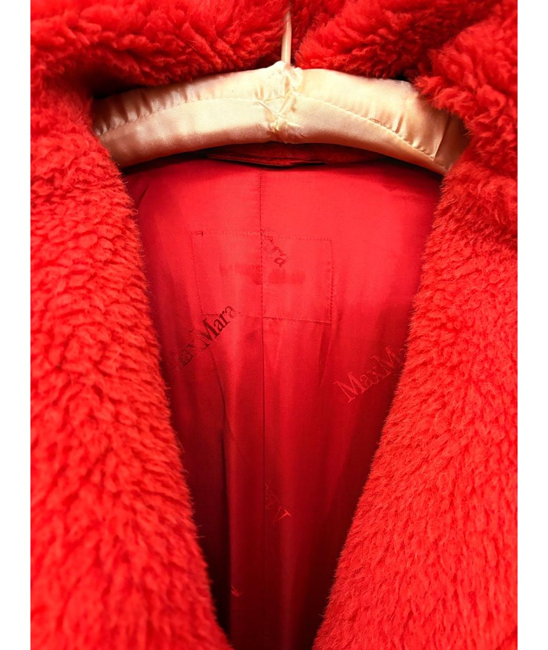 MAX MARA Красная шерстяная шуба, фото 4