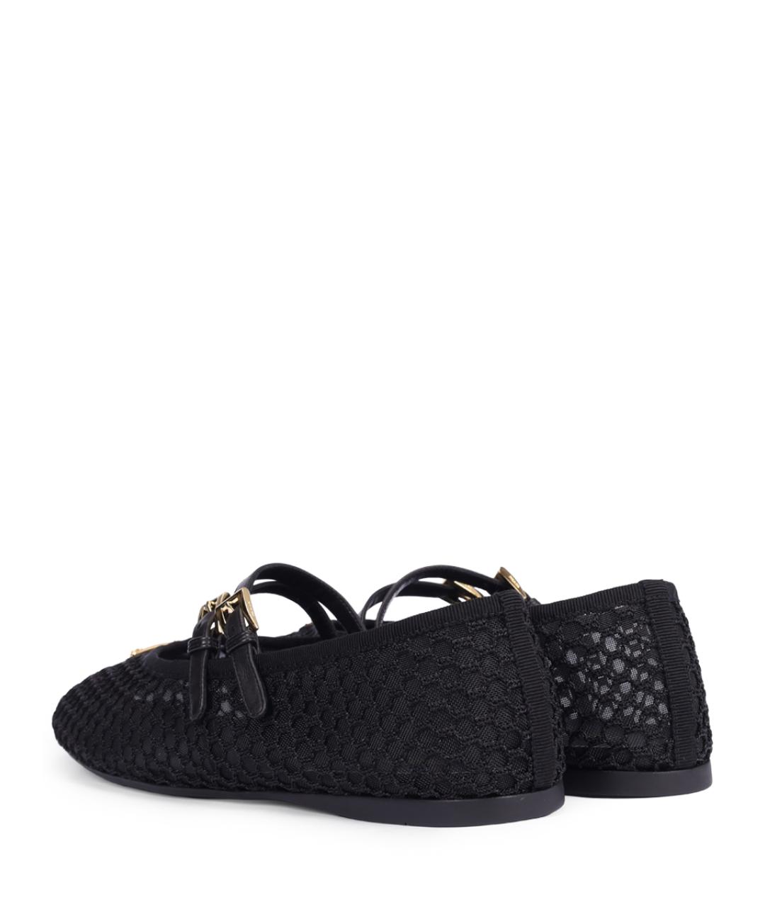 PRADA Черные текстильные балетки, фото 4