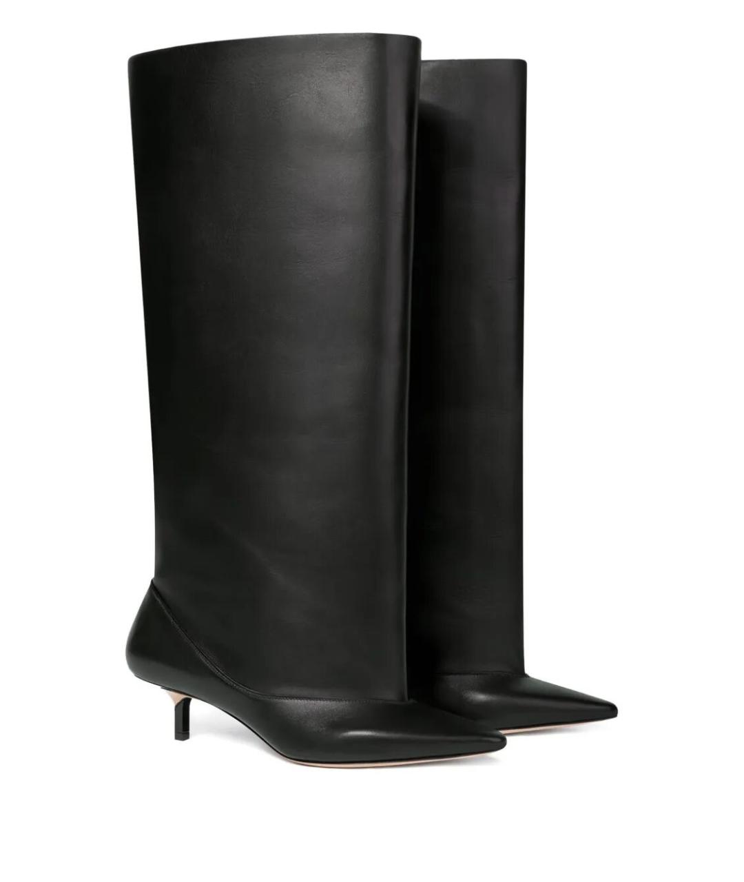 JACQUEMUS Черные кожаные сапоги, фото 2