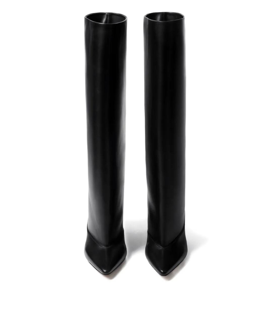 JACQUEMUS Черные кожаные сапоги, фото 4