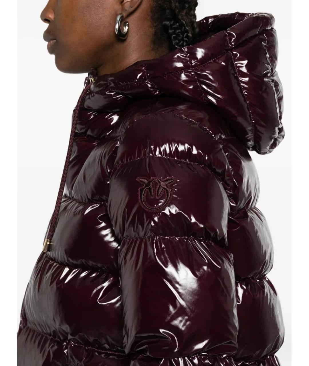 PINKO Бордовая полиамидовая куртка, фото 4