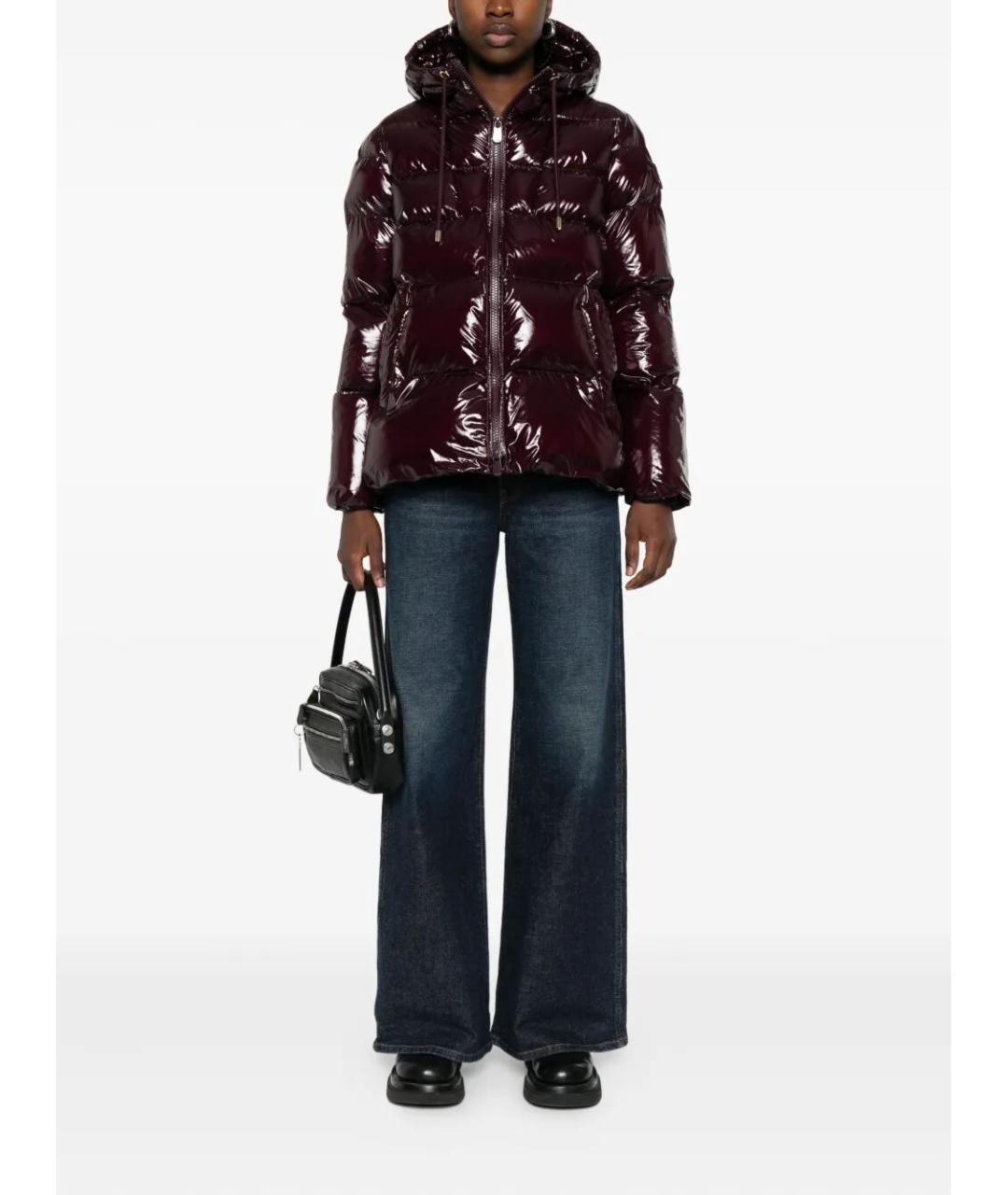PINKO Бордовая полиамидовая куртка, фото 3