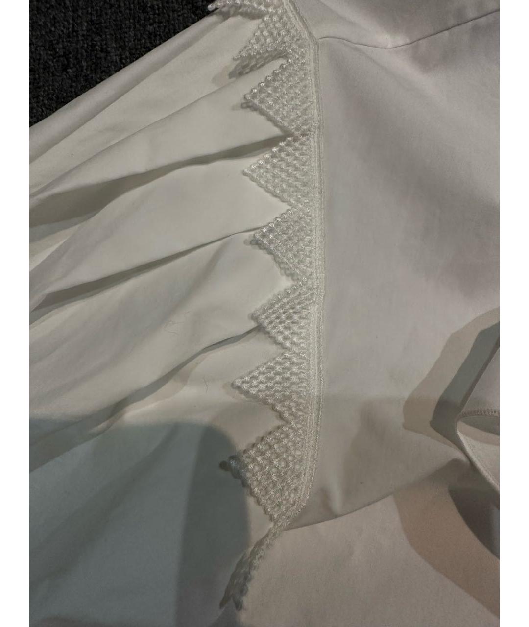 MSGM Белая хлопко-эластановая блузы, фото 3