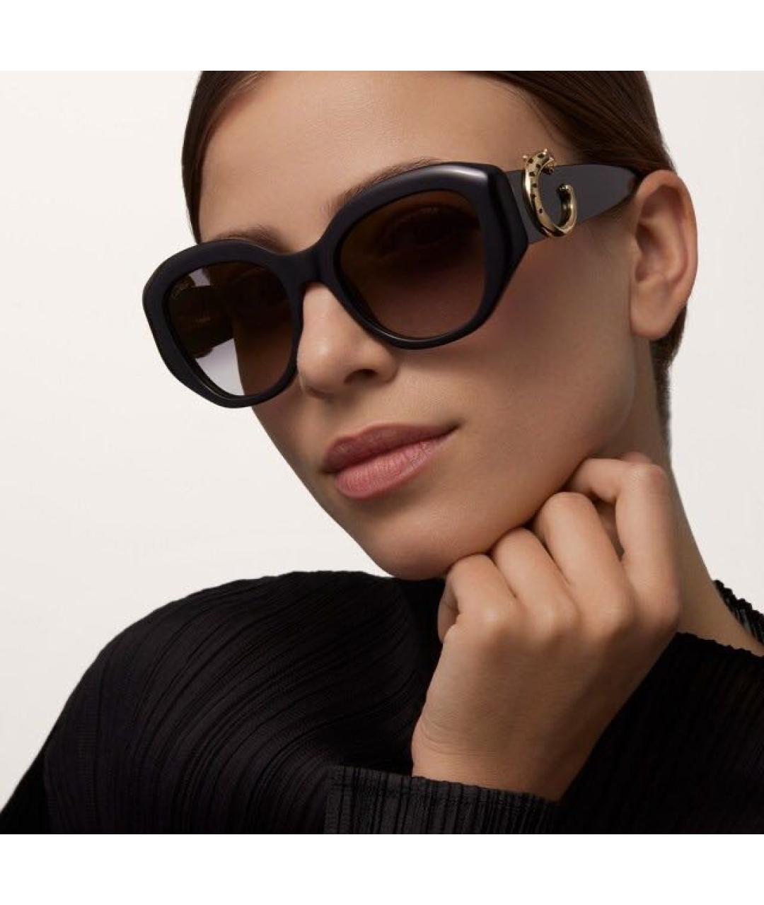 CARTIER Черные пластиковые солнцезащитные очки, фото 3