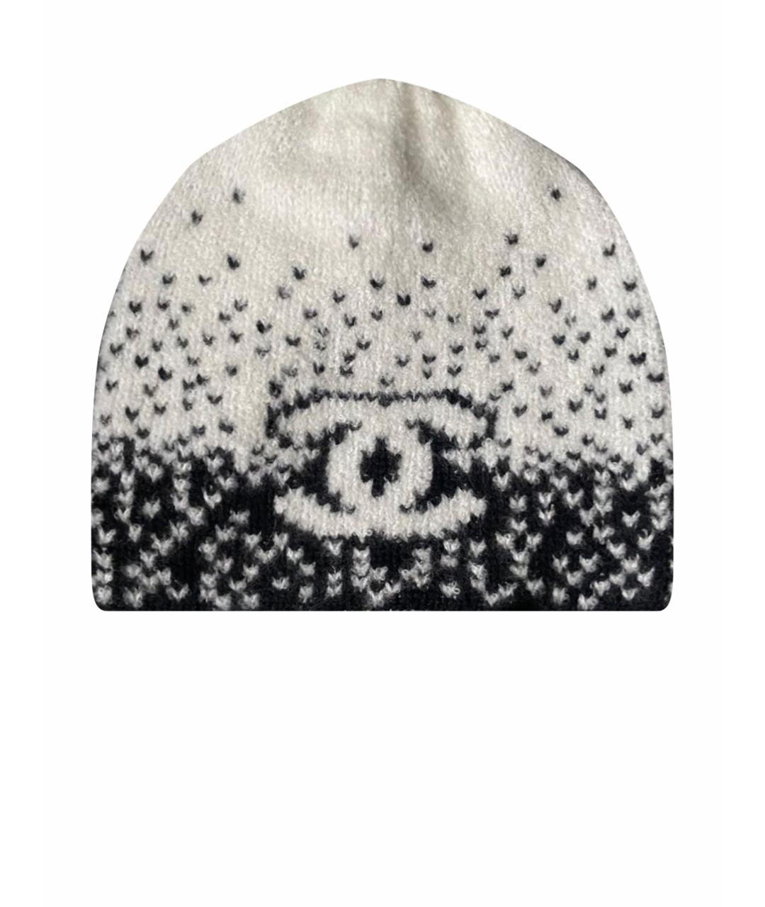 CHANEL Белая кашемировая шапка, фото 1