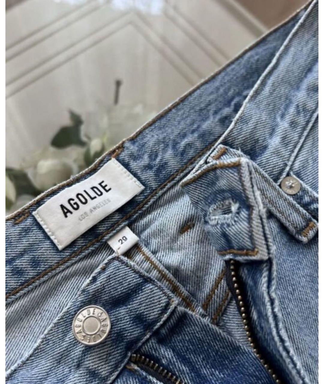 AGOLDE Голубые хлопковые джинсы слим, фото 5