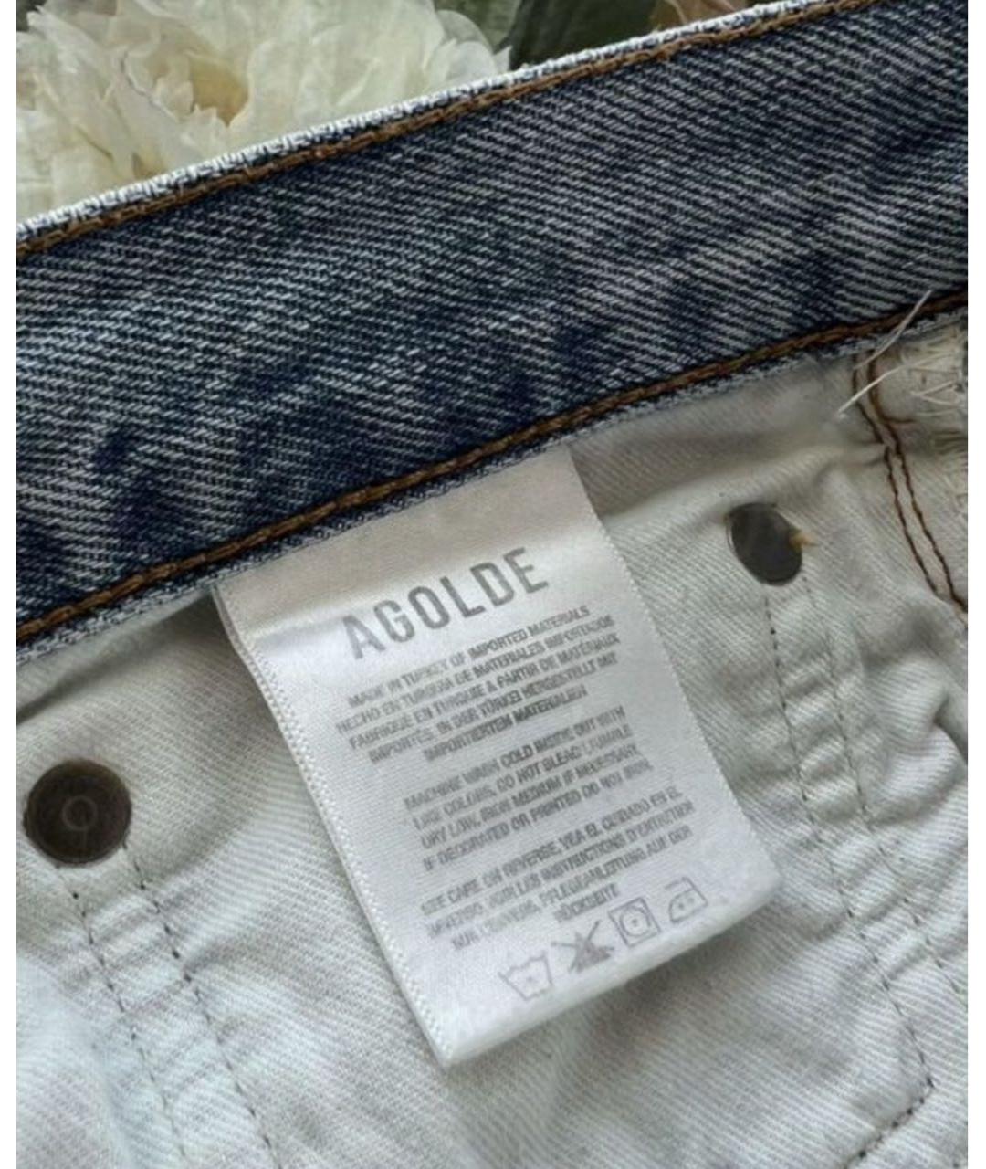 AGOLDE Голубые хлопковые джинсы слим, фото 8