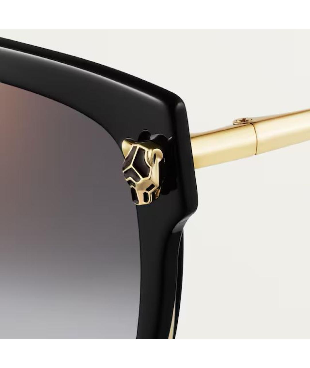 CARTIER Черные пластиковые солнцезащитные очки, фото 4