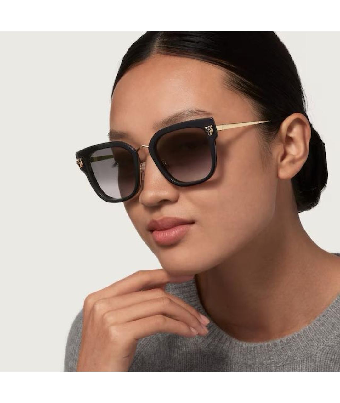 CARTIER Черные пластиковые солнцезащитные очки, фото 2