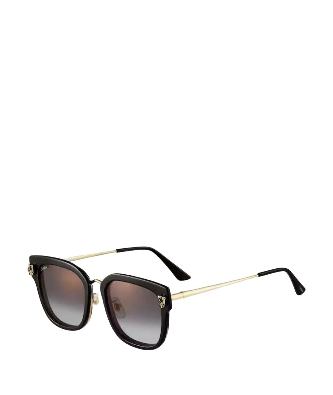 CARTIER Черные пластиковые солнцезащитные очки, фото 1