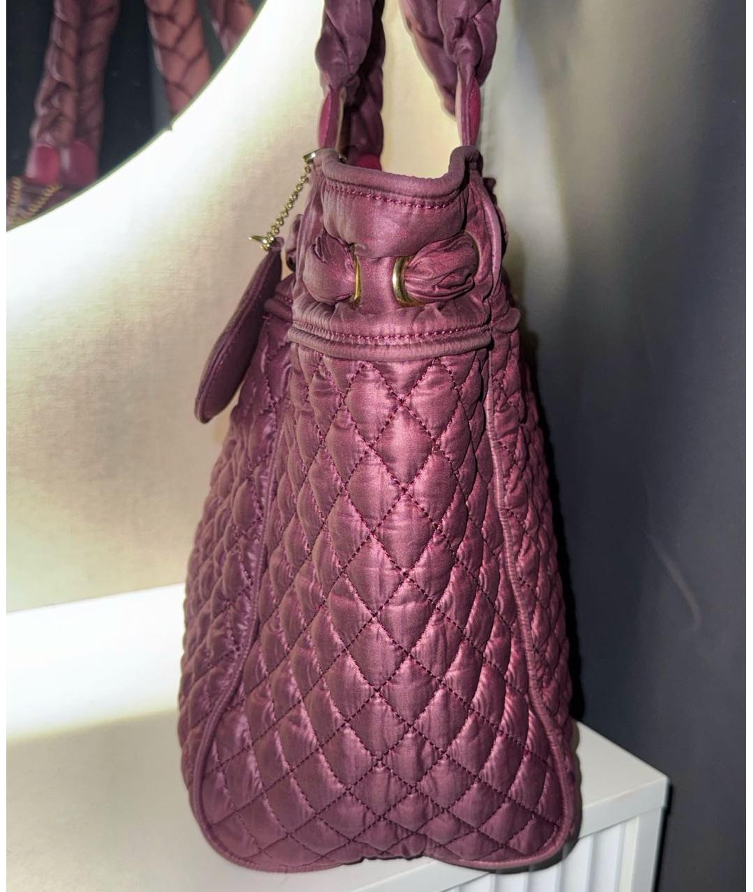 JUICY COUTURE Бордовая тканевая сумка тоут, фото 3