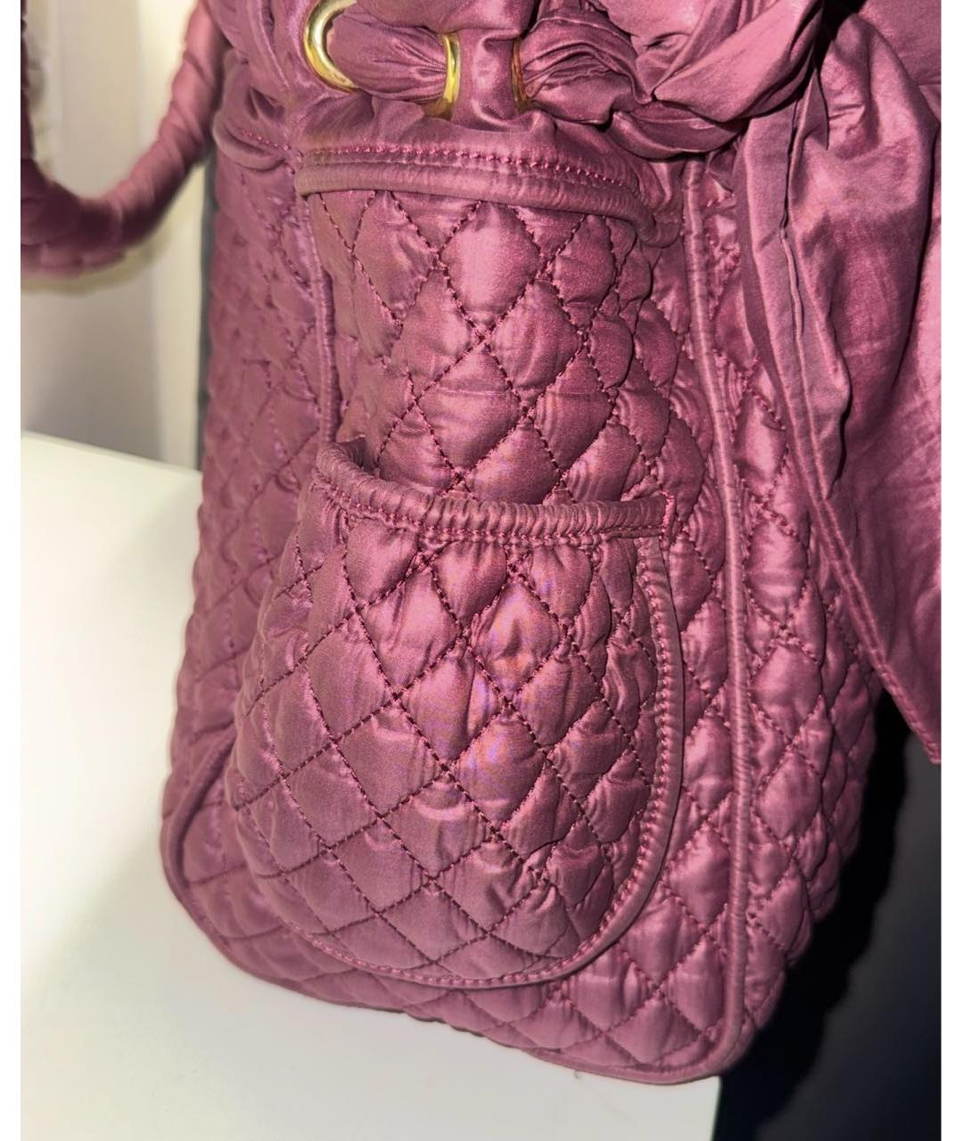 JUICY COUTURE Бордовая тканевая сумка тоут, фото 2