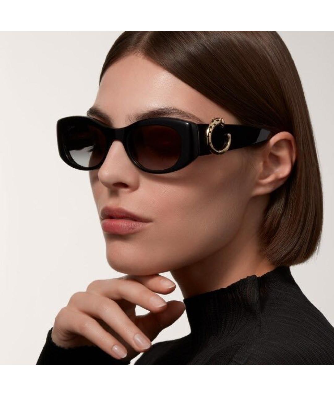 CARTIER Черные пластиковые солнцезащитные очки, фото 4